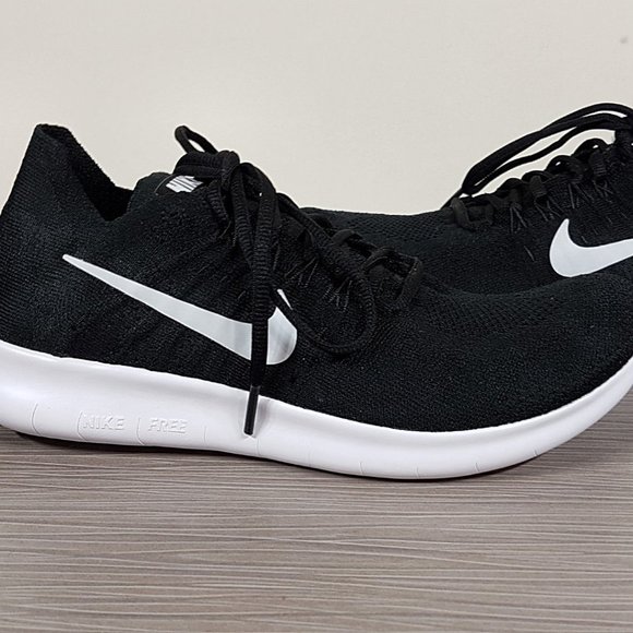 Nike Kids' Free Run Grade School Running Shoes - Black/Silver/Anthracite 5.5Y/38 - Picture 7 of 10